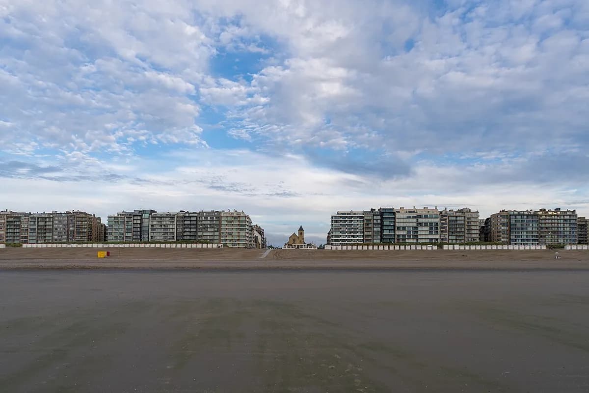 Sandy beach on the Belgian coast