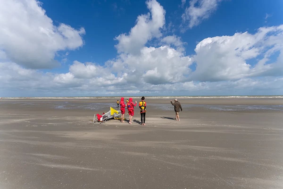 Belgian coast beach view