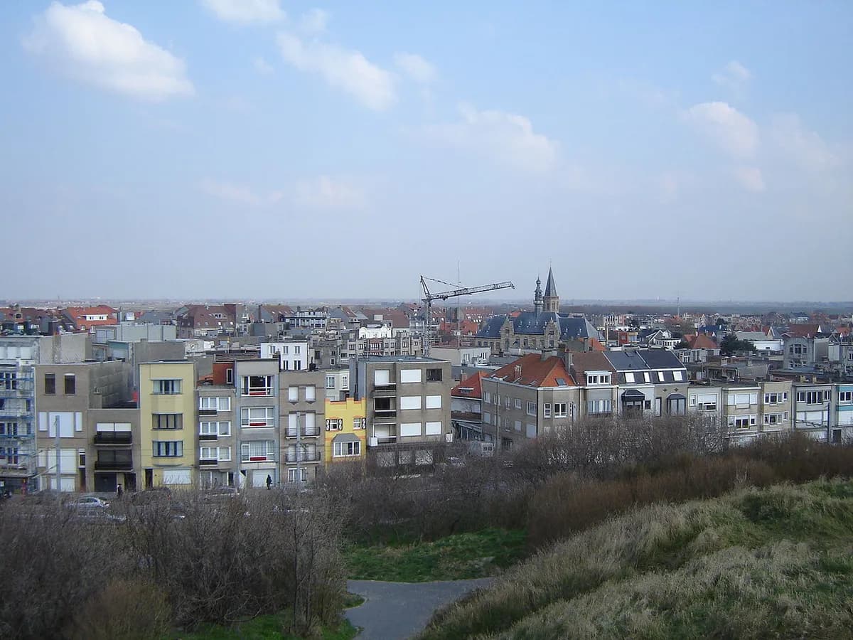 Skyline view of the Belgian coast near De Haan