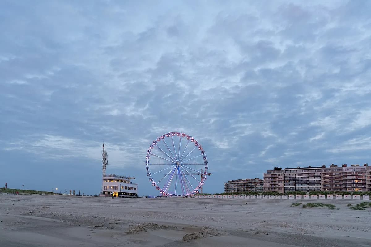 Belgian coast beach area near Oostende