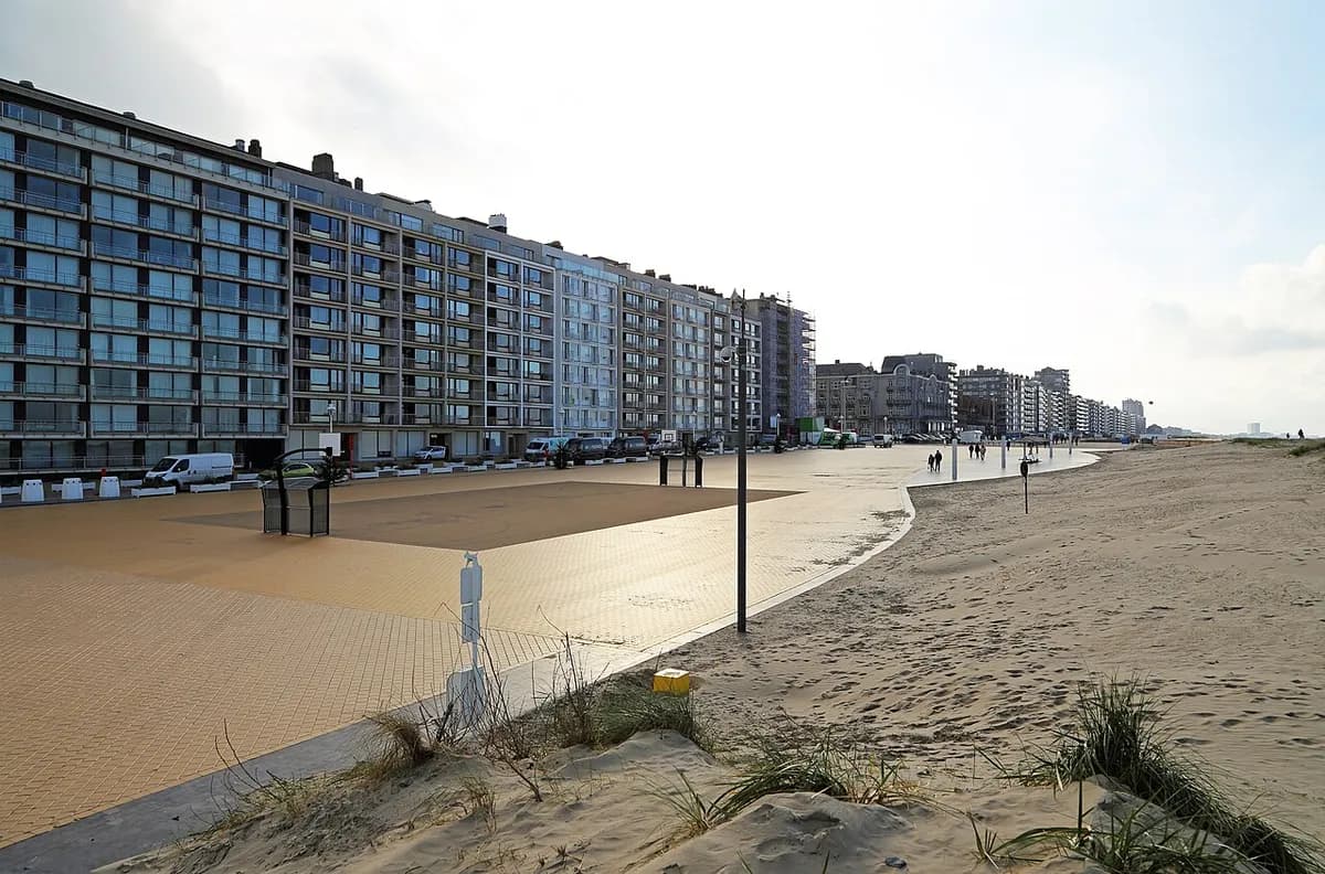 Belgian coast beach area near Westende