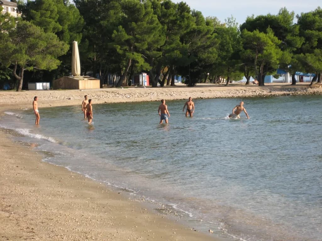 Beach scene at Crikvenica on the Croatian Adriatic coast