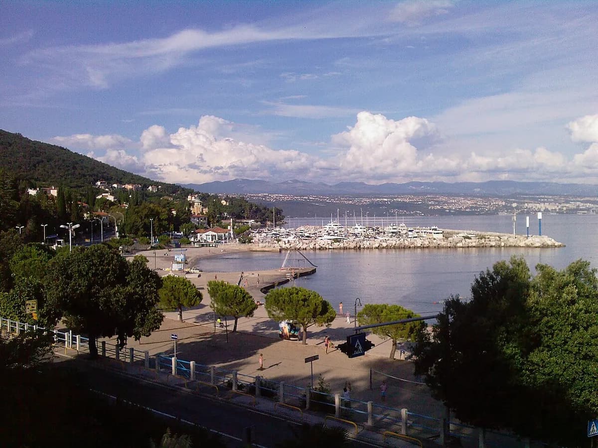 Coastal view of Icici near Opatija on the Croatian Riviera